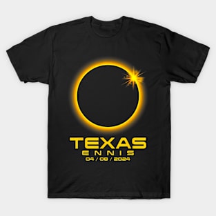 Ennis Texas Tx Total Solar Eclipse 2024 T-Shirt